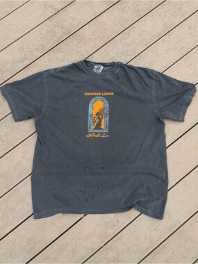 Knocked Loose Hardcore Punk Rock Double-Sided Band 2024 Gray Tour Shirt Men’s XL